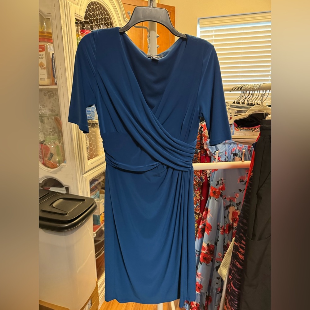 Chaps Royal Blue Midi Dress